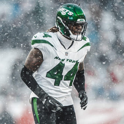 Jamien Sherwood GAME WORN 10/10/21 PHOTO MATCHED 📸 New York Jets NFL Jersey vs Atlanta Falcons Also includes PSA COA 🛡️