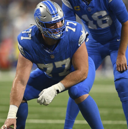 Frank Ragnow GAME WORN 💪 11/19/23 Detroit Lions 🦁 Nike NFL Jersey 👕 vs. Chicago Bears Salute 2 Service game  Inc. PSA Certification 🛡️