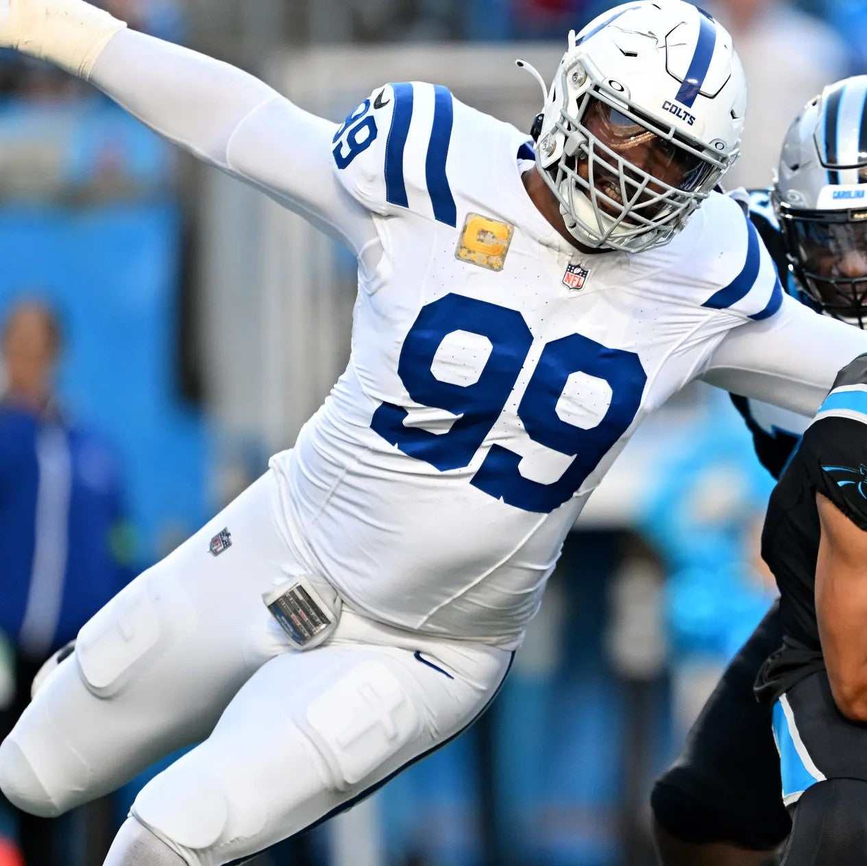 DeForest Buckner TEAM ISSUED 💪 Indianapolis Colts 🐎 Nike NFL Jersey 👕 Inc. COA 🛡️ & Captain's Patch