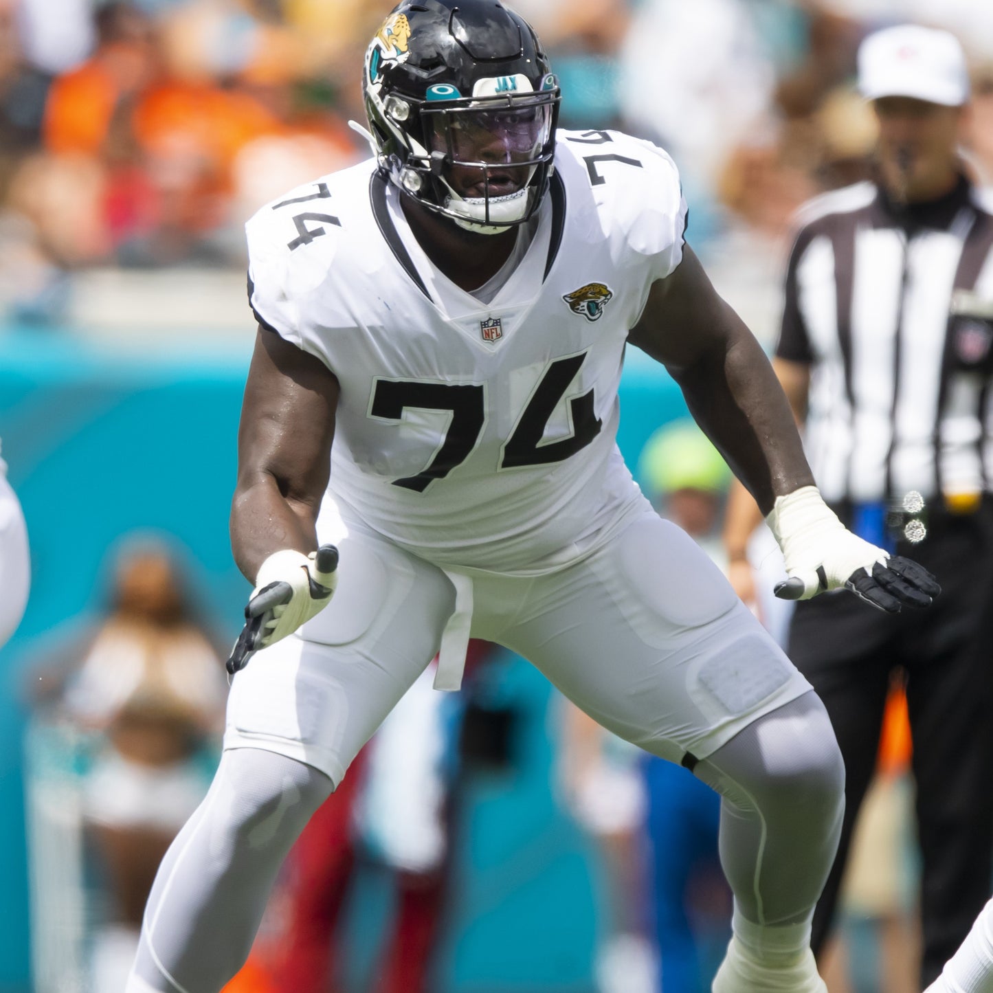 Cam Robinson GAME USED 💪 10/13/24 Jacksonville Jaguars 🐆 Nike NFL Jersey 👕 Inc. PSA COA 🛡️ vs. Chicago Bears (NFL London Game) 🌍