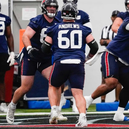 Jake Andrews GAME WORN 💪 09/07/2025 Houston Texans Nike NFL Jersey 🎽 vs. Los Angeles Rams🐏Also includes COA 🛡️