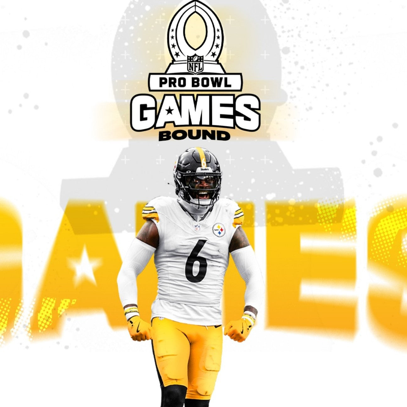 Patrick Queen TEAM-ISSUED💪2025 Pro Bowl Games Pittsburgh Steelers NFL Jersey👕Inc. PSA Authentication🛡️
