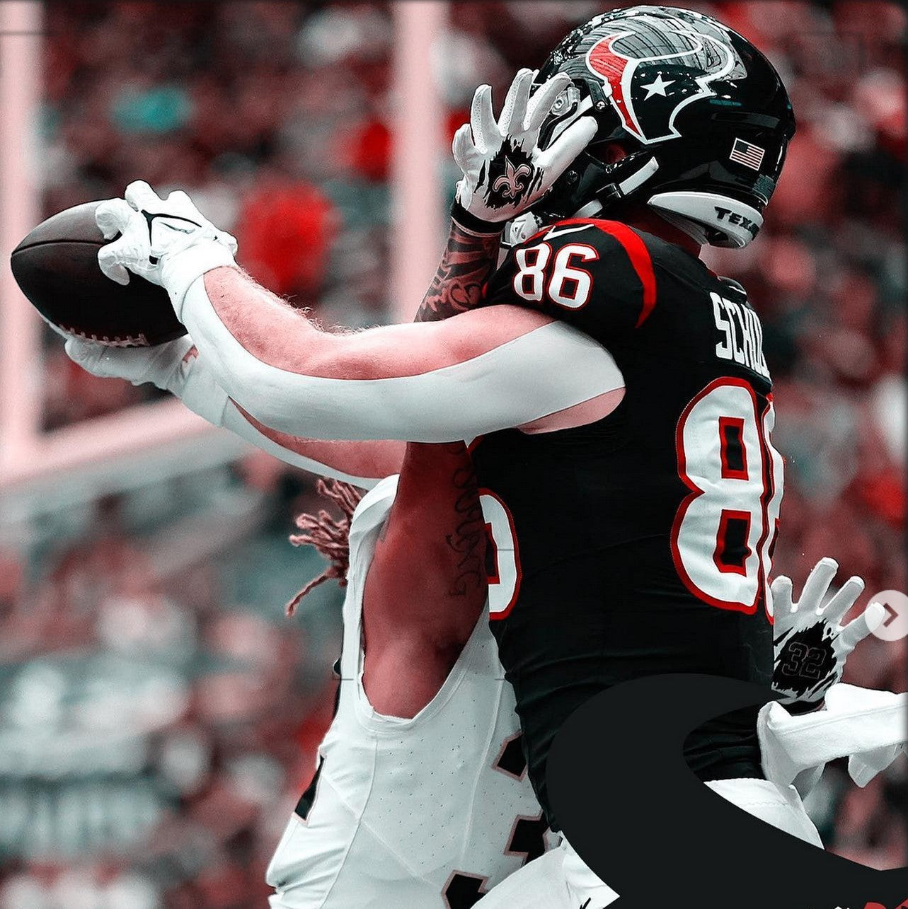 Dalton Schultz GAME WORN 💪 Houston Texans 🐂 Nike NFL Jersey👕 Salute to Service Game Also includes COA 🛡️