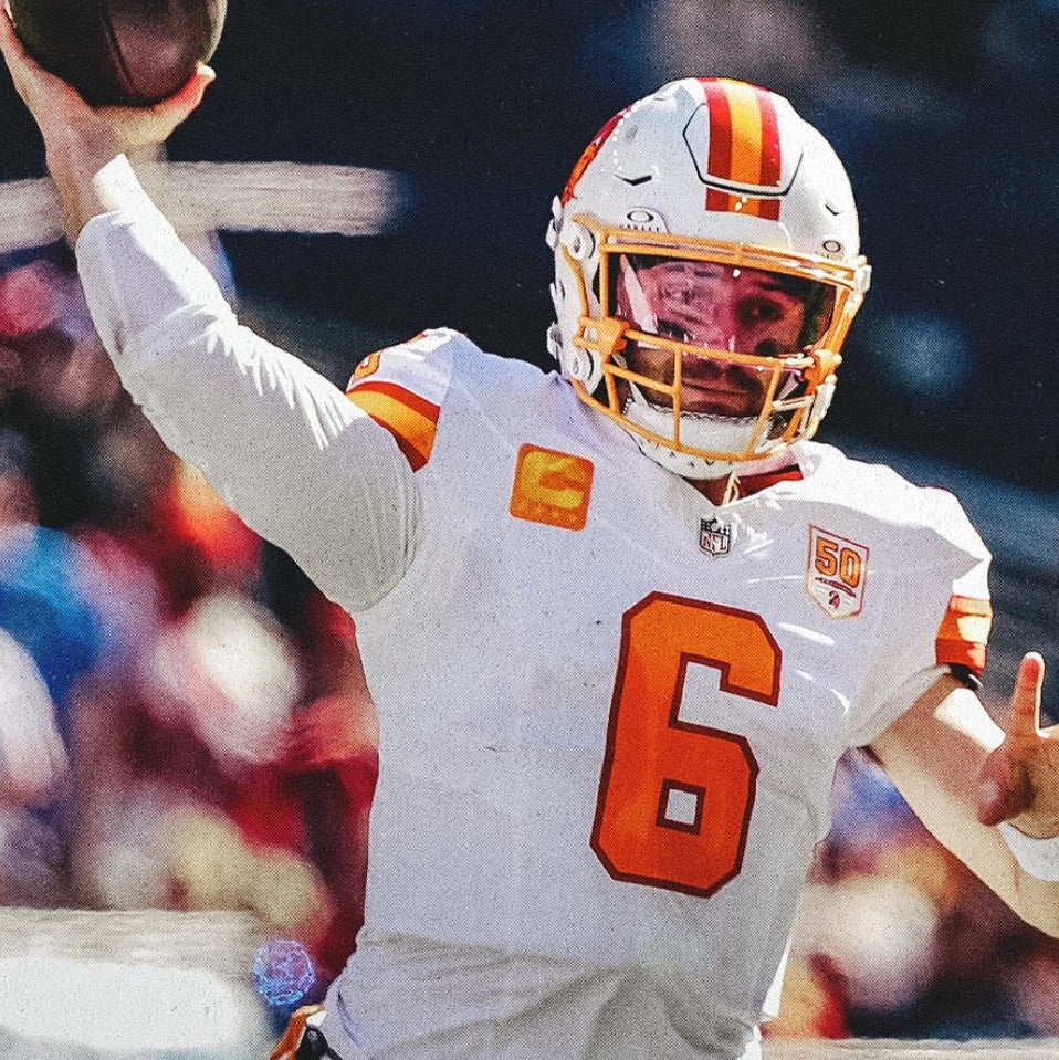 Baker Mayfield TEAM-ISSUED Tampa Bay Buccaneers On-Field NFL Creamsicle Jersey