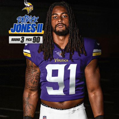 Pat Jones II GAME USED 10/06/24 PHOTO MATCHED 📸 Minnesota Vikings 👕 Jersey vs. New York Jets London Game ✅ Inc. PSA Authenticity