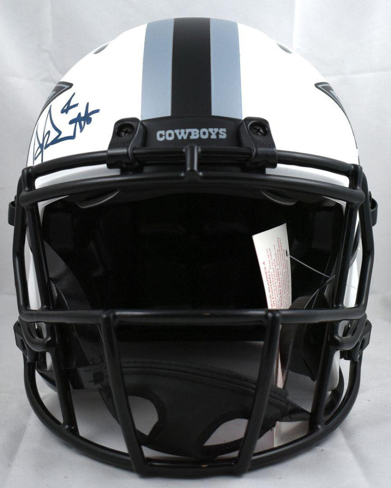 Dak Prescott Signed✍️ Dallas Cowboys Full-Size Authentic On-Field Lunar Eclipse Alternate Speed Helmet (Beckett)