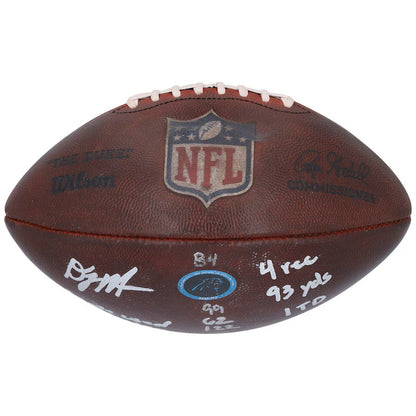 DJ Moore Signed + Inscribed Carolina Panthers GAME-USED💪10/11/20 Wilson Duke Football with Multiple Inscriptions