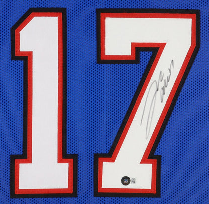 Josh Allen Hand-Signed Buffalo Bills Custom FRAMED Jersey - NFL Memorabilia🏈