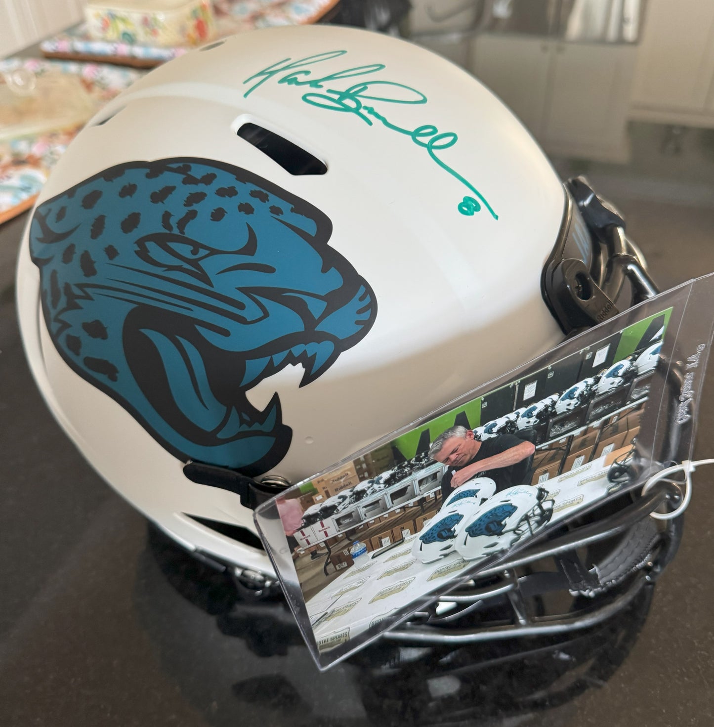 Mark Brunell Signed ✍️ Jacksonville Jaguars 🐆 Full-Size Authentic On-Field Lunar Eclipse Alternate Speed Helmet