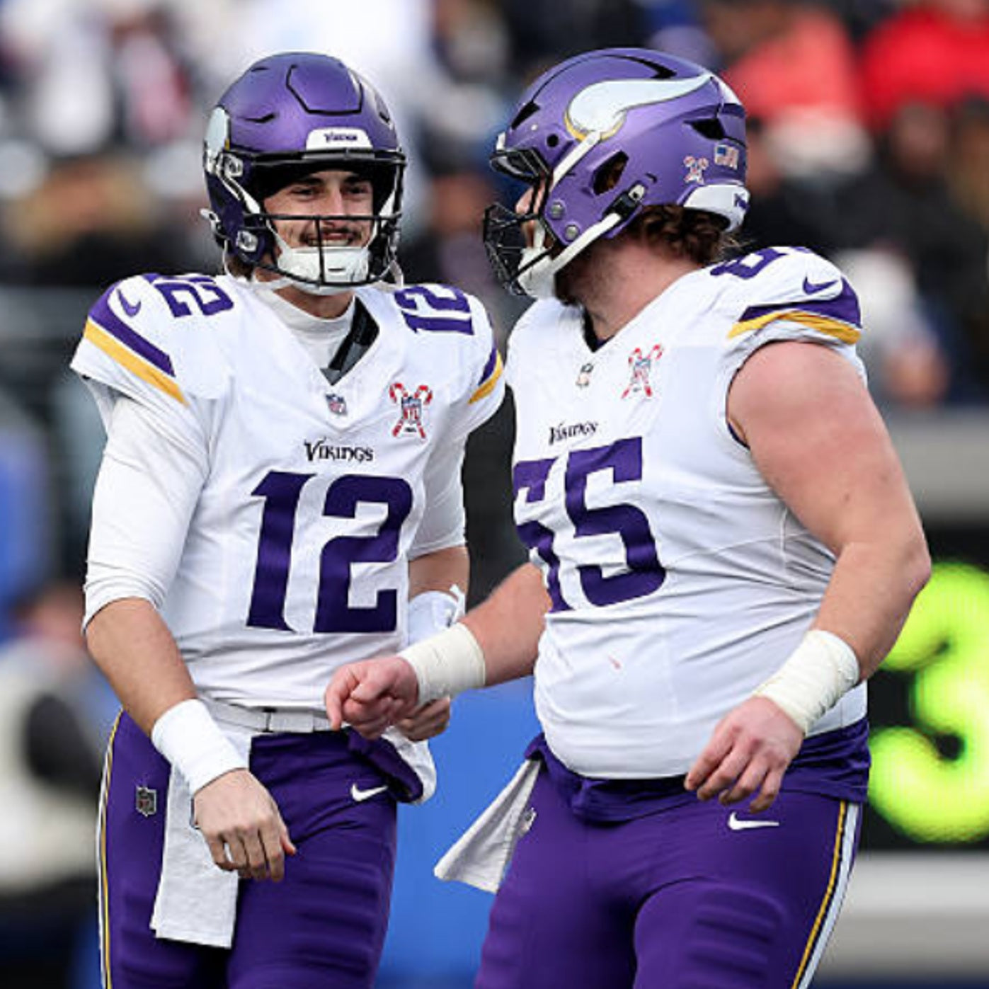 Michael Jurgens GAME WORN 💪 09/28/25 Minnesota Vikings 💜 vs Pittsburgh Steelers NFL Jersey Also includes PSA Authentication