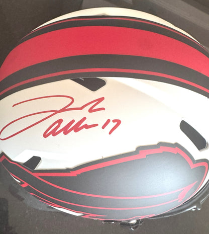 JOSH ALLEN Signed✍️Buffalo Bills🦬Full-Size Authentic On-Field Lunar Eclipse Alternate Speed Helmet (Beckett)