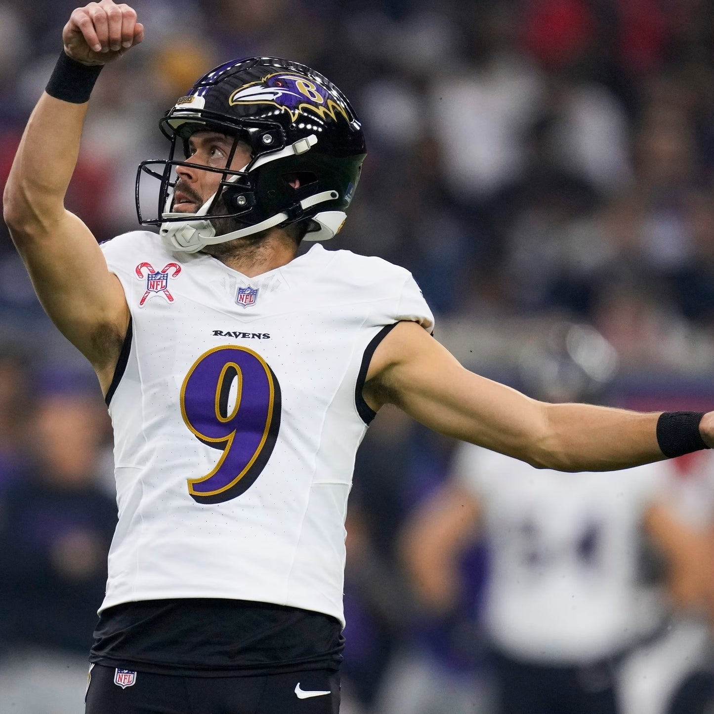 Justin Tucker GAME WORN💪11/17/24 Baltimore Ravens💜NFL Jersey + Pants set vs. Steelers