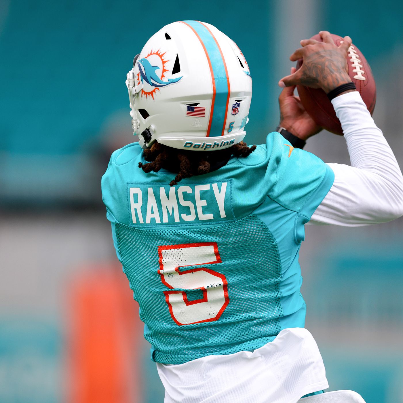 Jalen Ramsey GAME ISSUED 💪 Pro Bowl Games Miami Dolphins 🐬 On-Field Nike NFL Jersey 🎽 Inc. PSA Authenticity 🛡️