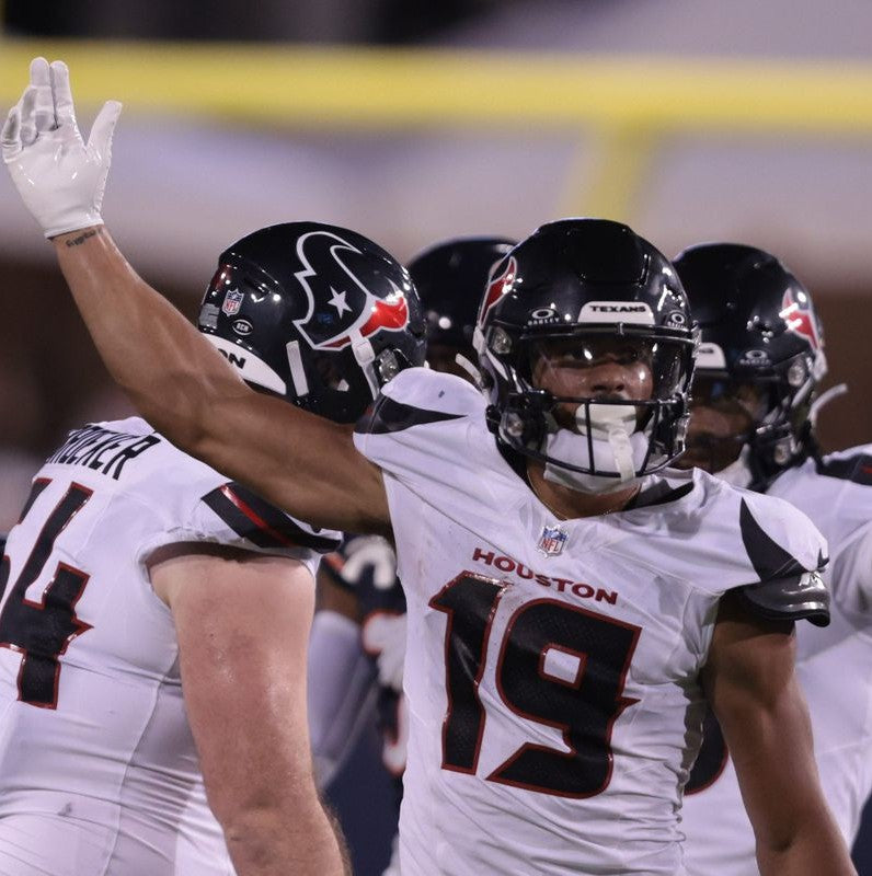 Xavier Hutchinson GAME WORN 💪 10/13/24 Houston Texans 🐂 NFL Jersey 👕 Victory over the New England Patriots inc. Metabilia COA 🛡️