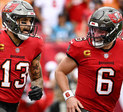 Baker Mayfield and Mike Evans DUAL Signed GAME USED Wilson DUKE Ball 🏈 Tampa Bay Buccaneers Proof of Authenticity included 📄🛡