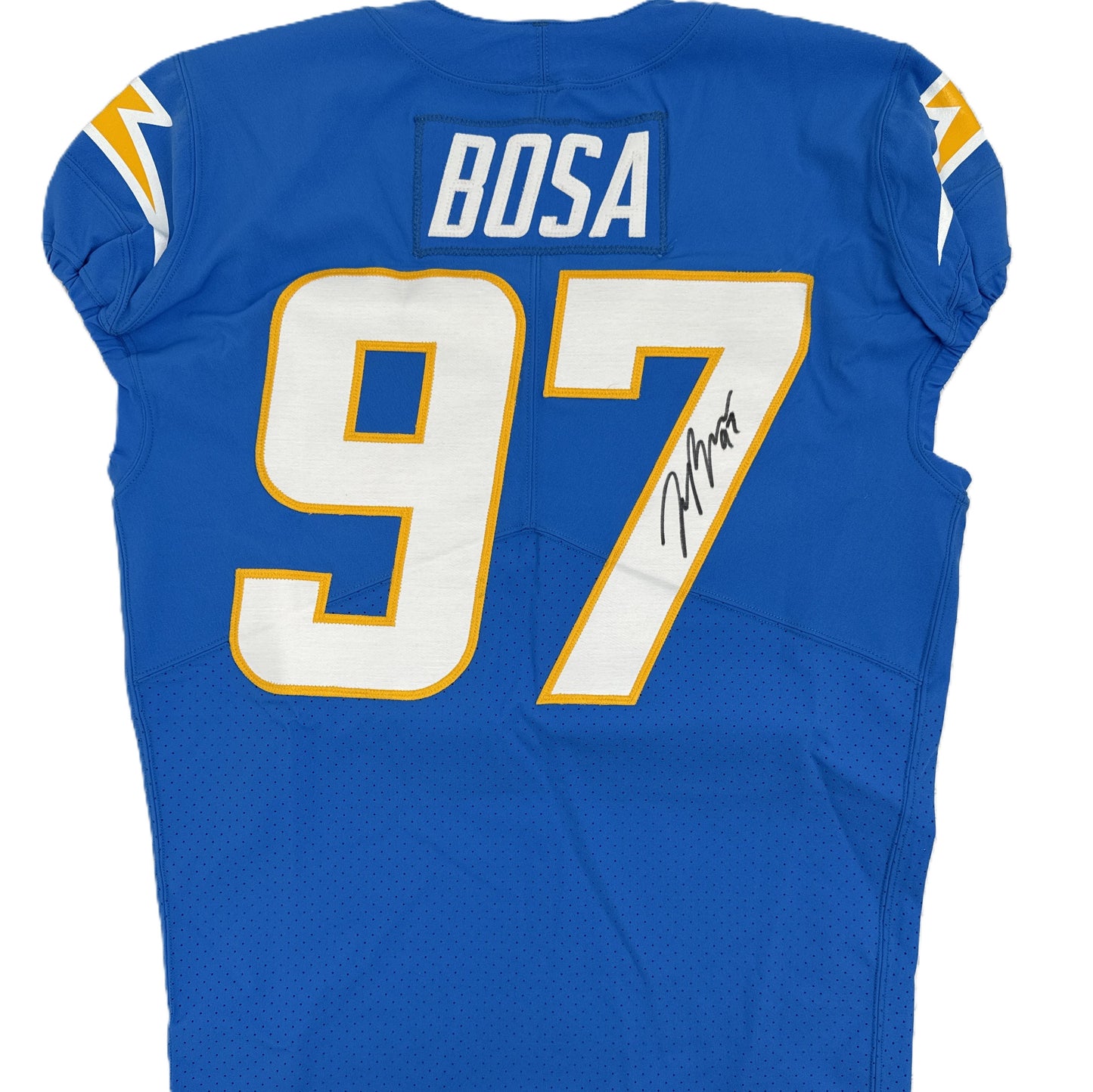 Joey Bosa TEAM-ISSUED💪Hand-SIGNED✍️Los Angeles Chargers⚡NFL Nike Jersey👕inc. Captains Patch + COA📏
