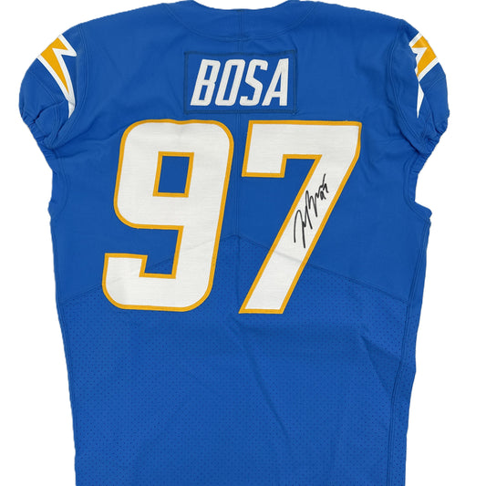 Joey Bosa TEAM-ISSUED💪Hand-SIGNED✍️Los Angeles Chargers⚡NFL Nike Jersey👕inc. Captains Patch + COA📏
