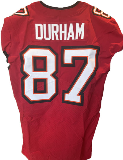 Payne Durham GAME-WORN💪09/15/25 Tampa Bay Buccaneers🏴‍☠On-Field NFL Jersey👕vs.Houston Texans