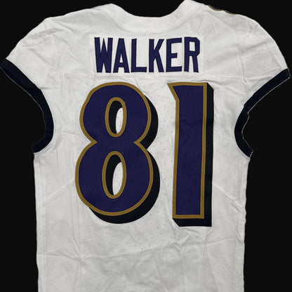 Tez Walker GAME-WORN💪09/07/25 Baltimore Ravens💜NFL Jersey vs. Buffalo Bills inc.COA📄