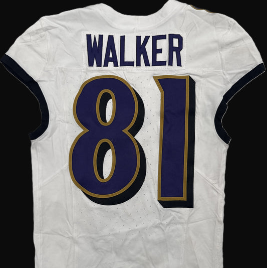 Tez Walker GAME-WORN💪09/07/25 Baltimore Ravens💜NFL Jersey vs. Buffalo Bills inc.COA📄