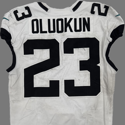 Foye Oluokon GAME-WORN💪09/14/2025 Jaguars🐆NFL On-Field Jersey👕vs.Bengals