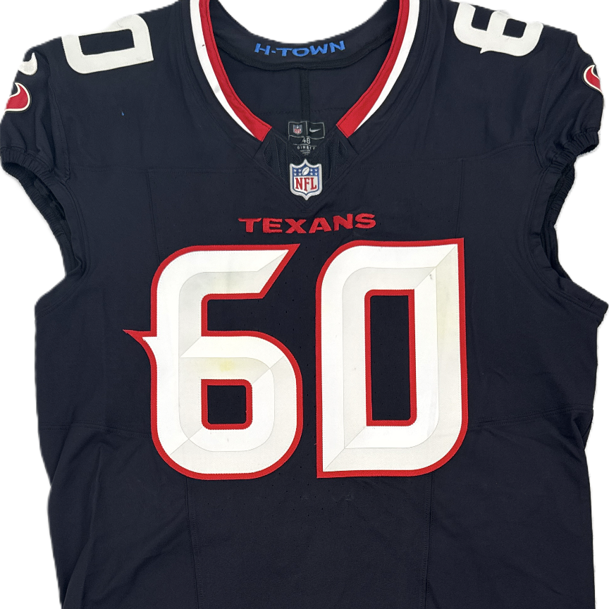 Jake Andrews GAME WORN 💪 09/07/2025 Houston Texans Nike NFL Jersey 🎽 vs. Los Angeles Rams🐏Also includes COA 🛡️