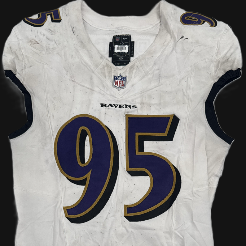 Tavius Robinson GAME-WORN💪09/07/2025 Baltimore Ravens💜NFL Jersey vs. Buffalo Bills🦬