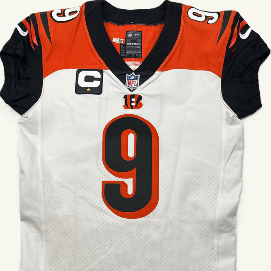 Joe Burrow Bengals Team-Issued On-Field Nike NFL Jersey Inc. Captains Patch, Hologram and COA