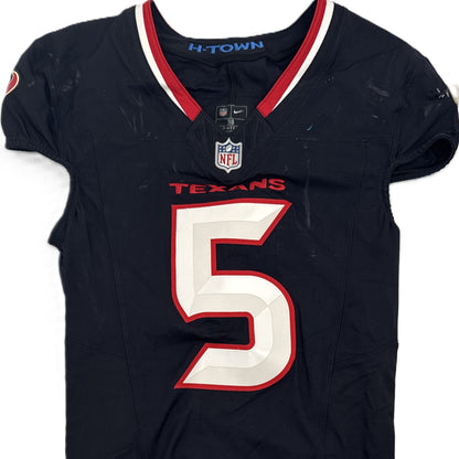 Jalen Pitre GAME USED 💪 09/07/2025 Houston Texans Nike NFL Jersey 🎽 vs. Los Angeles Rams 🐏 Inc.COA 🛡️