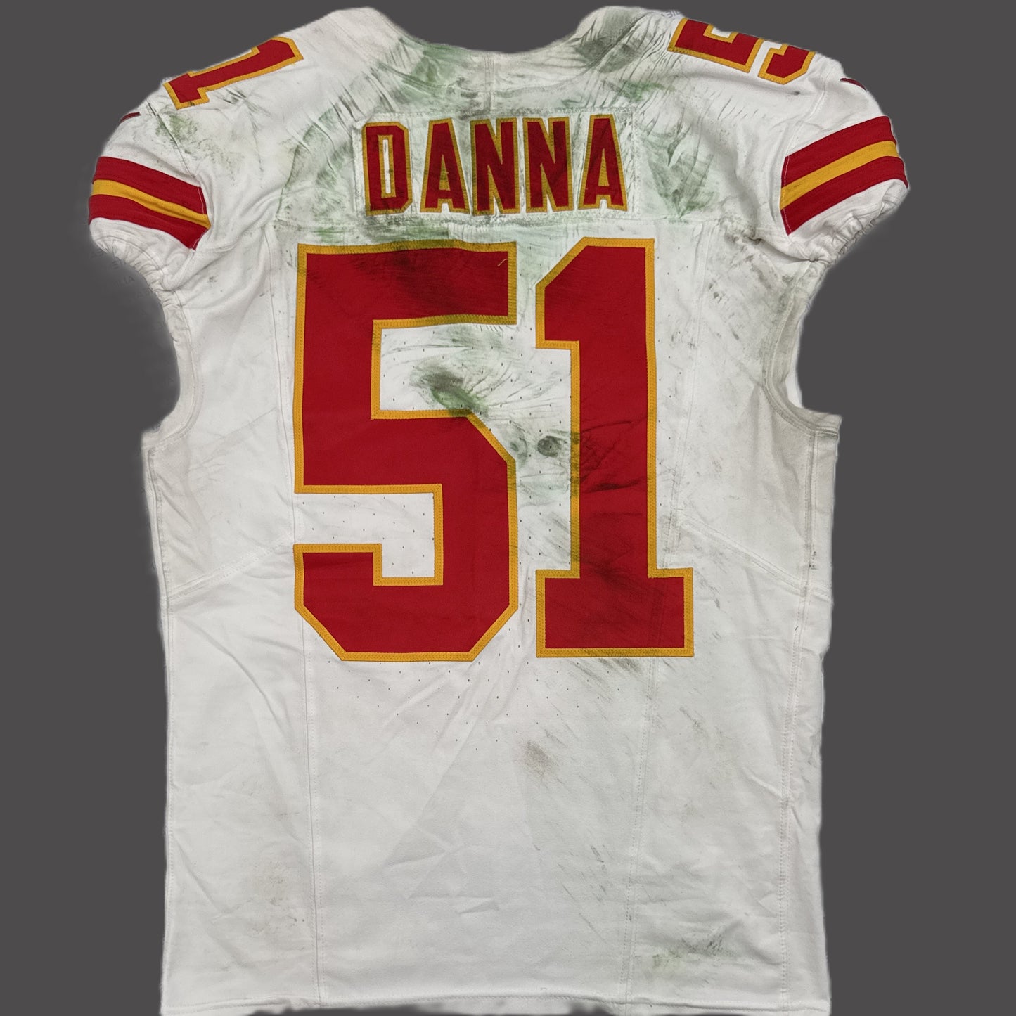 Mike Danna GAME WORN 💪 10/06/25 Kansas City Chiefs Nike NFL Jersey 🎽 vs Jaguars - COA included 🛡️