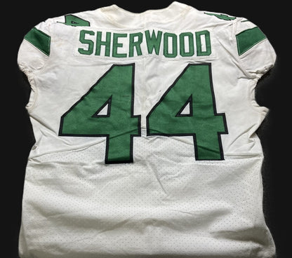 Jamien Sherwood GAME WORN 10/10/21 PHOTO MATCHED 📸 New York Jets NFL Jersey vs Atlanta Falcons Also includes PSA COA 🛡️