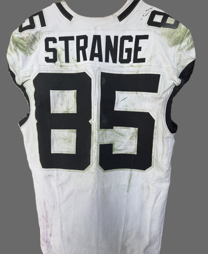 Brenton Strange GAME WORN 11/23/25 Jacksonville Jaguars 🐆 NFL Jersey vs Arizona Cardinals Also Includes Certificate of Authenticity