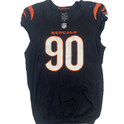 Kris Jenkins Jr. GAME WORN 10/05/25 💪 Cincinnati Bengals 🐅 Nike NFL Jersey vs Detroit Lions inc. COA 🛡️