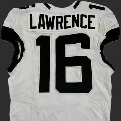 Trevor Lawrence GAME WORN 11/30/25 PHOTO MATCHED 📸 Jacksonville Jaguars NFL Jersey vs Tennessee Titans Also includes COA