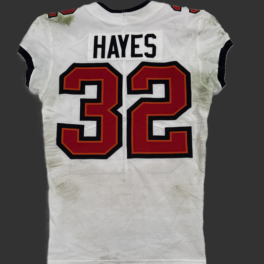 Josh Hayes GAME WORN 💪 10/12/25 Buccaneers Nike On-Field NFL Jersey 👕 vs. 49ers Inc. COA