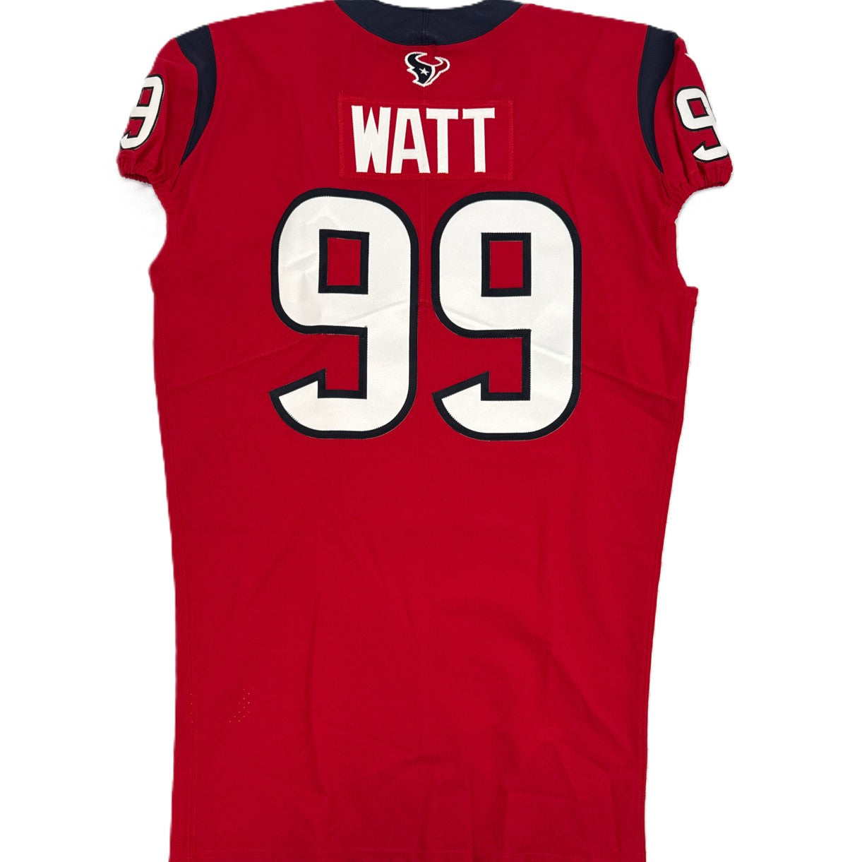 J.J. Watt 💯 TEAM ISSUED 💪 Houston Texans On-Field Nike NFL Jersey 👕 Also includes COA 🛡️ & Walter Payton NFL Man of the Year & Captain Patches