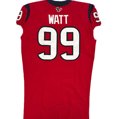 J.J. Watt 💯 TEAM ISSUED 💪 Houston Texans On-Field Nike NFL Jersey 👕 Also includes COA 🛡️ & Walter Payton NFL Man of the Year & Captain Patches
