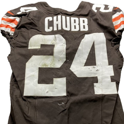 Nick Chubb GAME WORN/USED 10/27/24 💪 PHOTO-MATCHED 📸 Cleveland Browns On-Field NFL Jersey 👕 vs. Baltimore Ravens Also includes Professional Sports Authenticator (PSA)