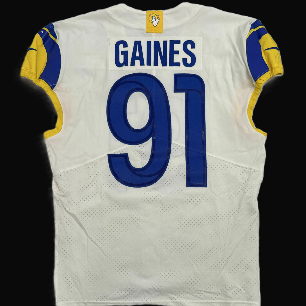 Greg Gaines TEAM ISSUED 💪 Los Angeles Rams Nike NFL On-Field Jersey 👕 Inc. COA 📄