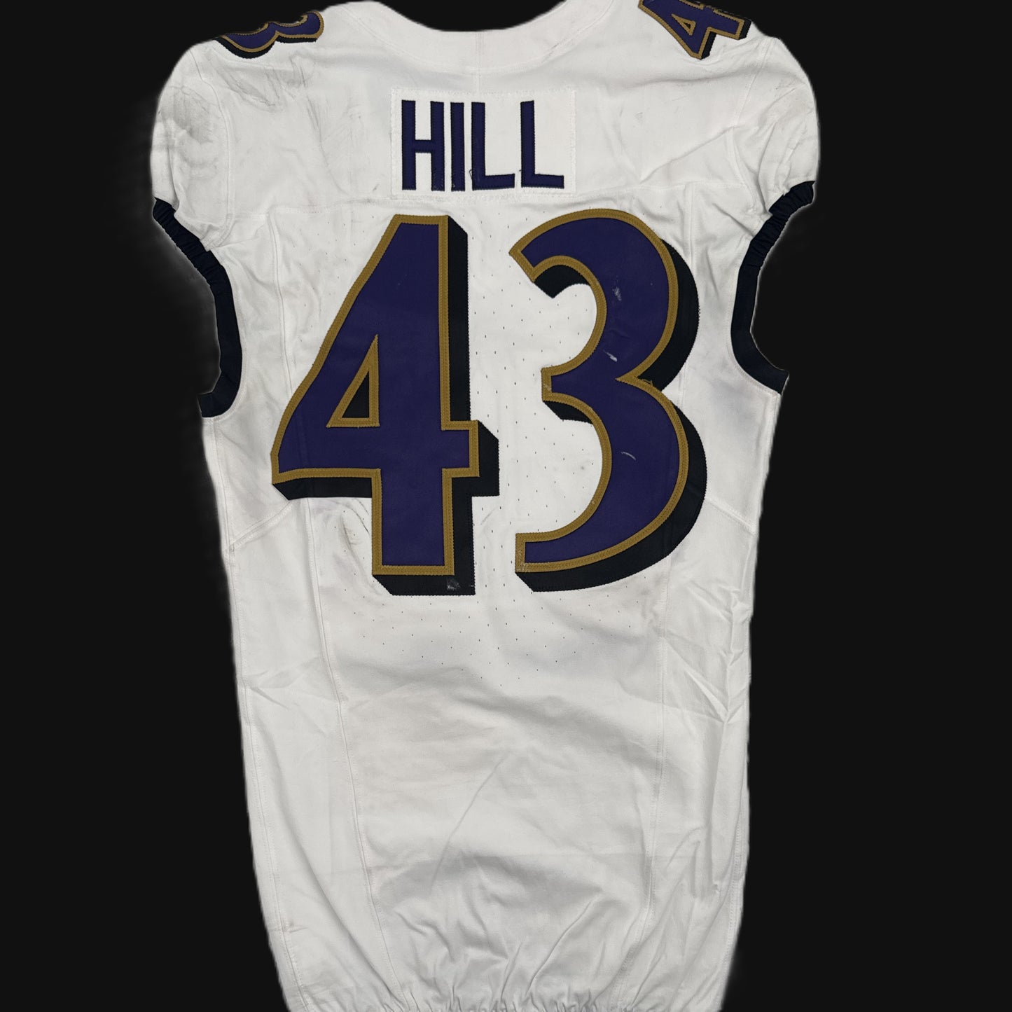 Justice Hill GAME-WORN💪09/07/25 Baltimore Ravens💜NFL Jersey vs.Bills includes COA