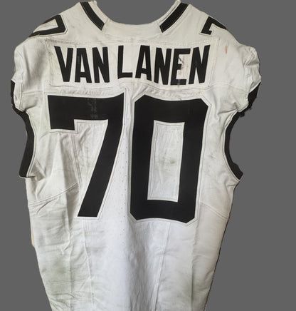 Cole Van Lanen GAME WORN 11/02/25 Jacksonville Jaguars🐆NFL Jersey vs Las Vegas Raiders Also Includes Certificate of Authenticity