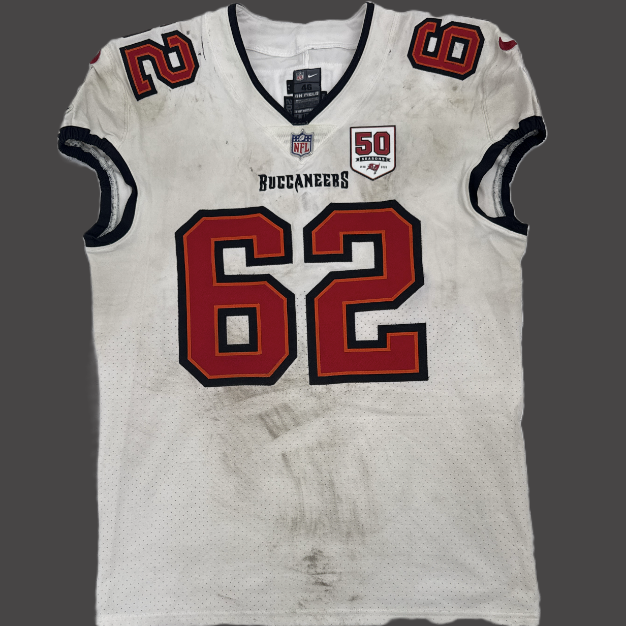 Graham Barton GAME-WORN💪09/23/25 Buccaneers On-Field NFL Jersey👕vs.Eagles🦅