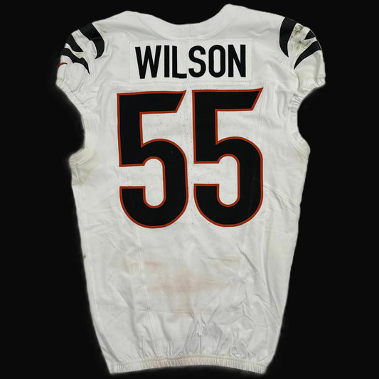 Logan Wilson GAME WORN/USED 10/12/25 💪 Cincinnati Bengals 🐅 Nike NFL Jersey vs Packers inc. COA 🛡️