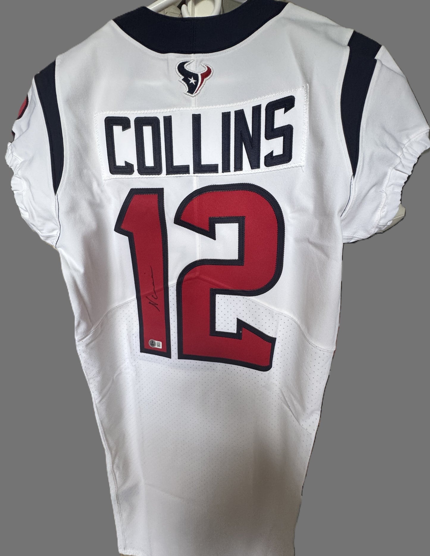 Nico Collins TEAM/GAME ISSUED 💥 Hand Signed✍️ Houston Texans 🐂 Nike NFL Jersey Also inc. COA 🛡️