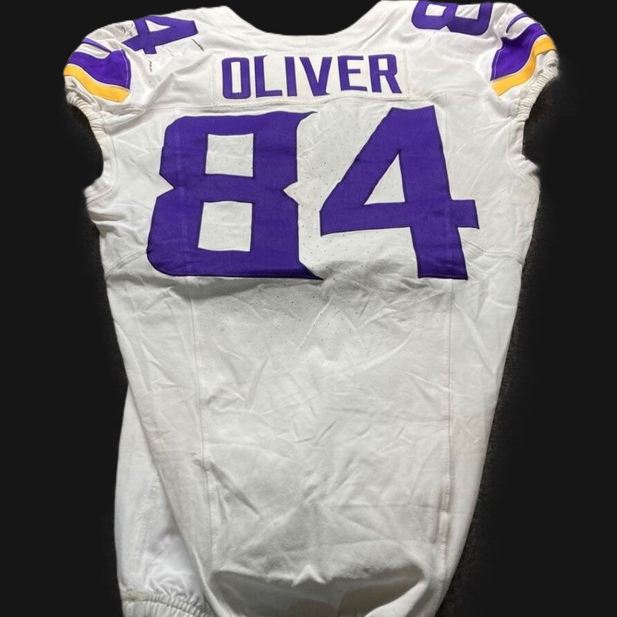 Josh Oliver GAME WORN 💪 09/28/25 PHOTO MATCHED  📸 Minnesota Vikings vs Pittsburgh Steelers NFL Jersey Also includes PSA Authentication