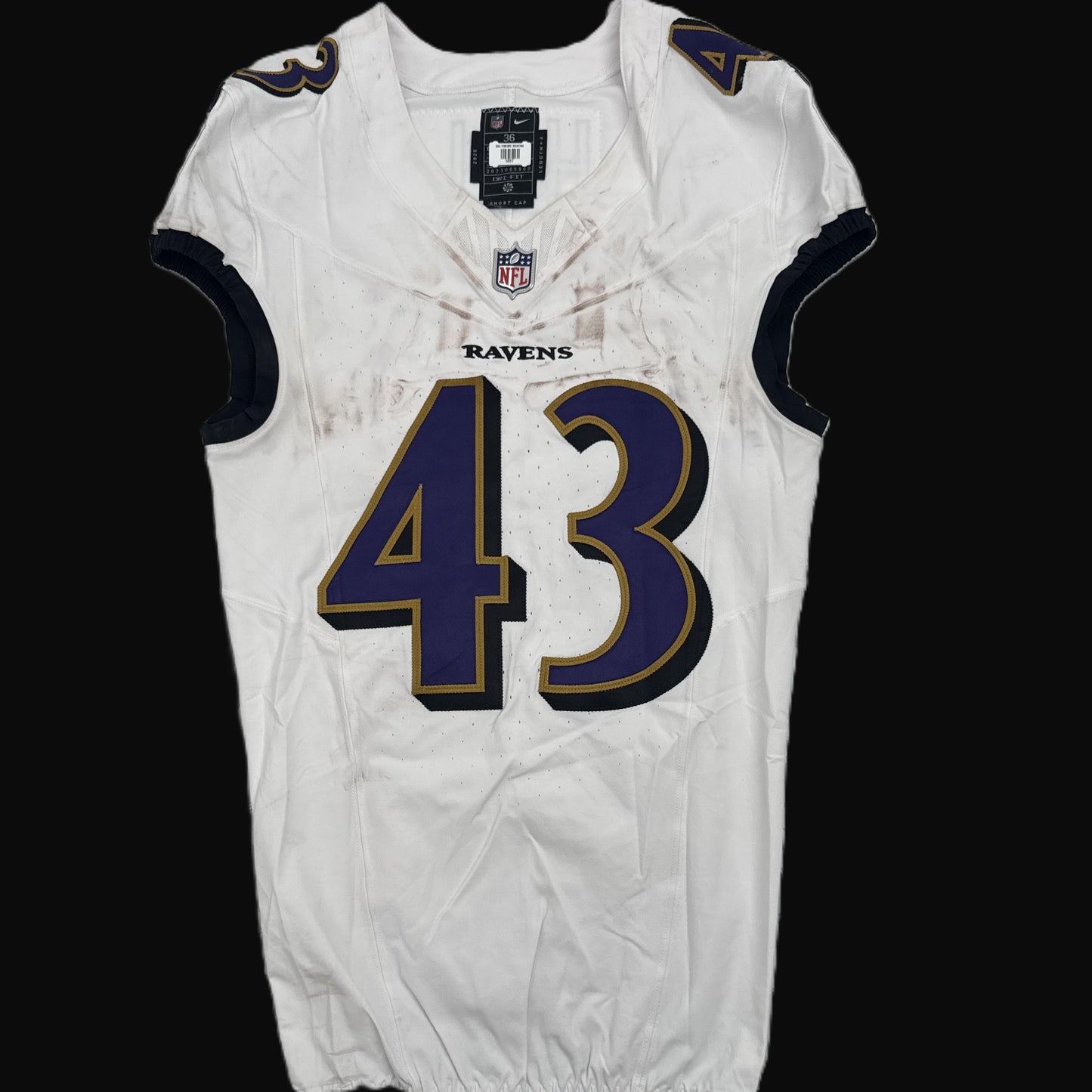 Justice Hill GAME-WORN💪09/07/25 Baltimore Ravens💜NFL Jersey vs.Bills includes COA