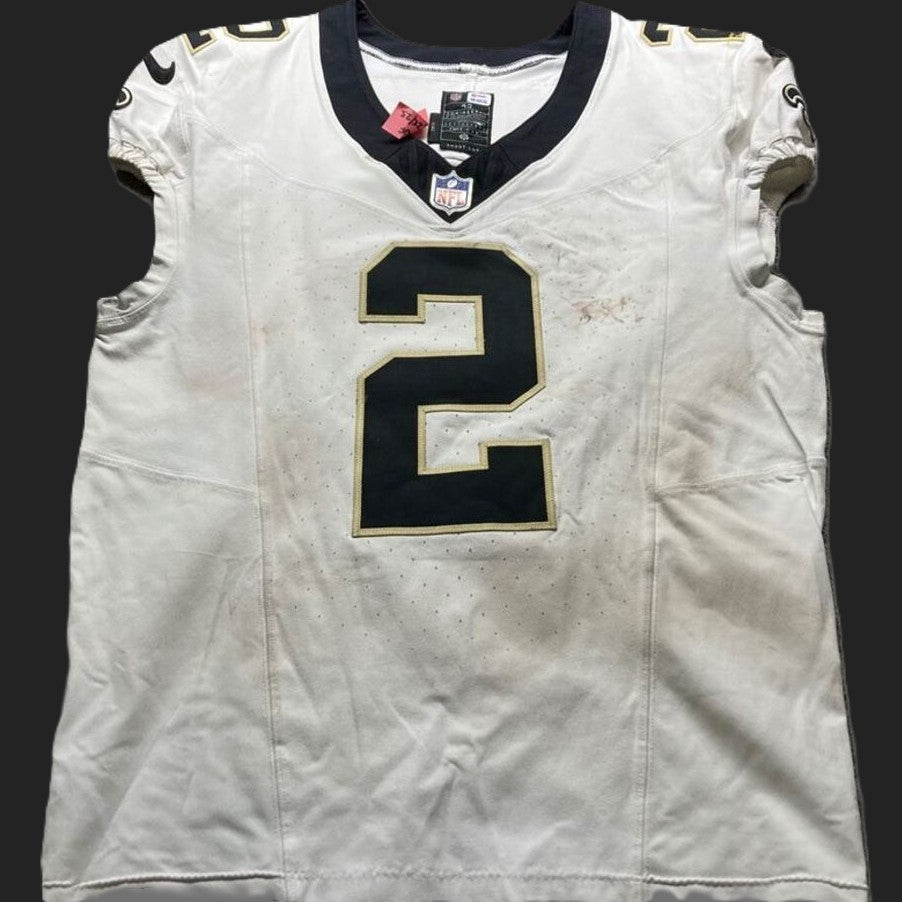 Spencer Rattler GAME WORN 09/28/25 New Orleans Saints ⚜️ Nike NFL Jersey vs Bills Includes PSA Authenticity 🛡️