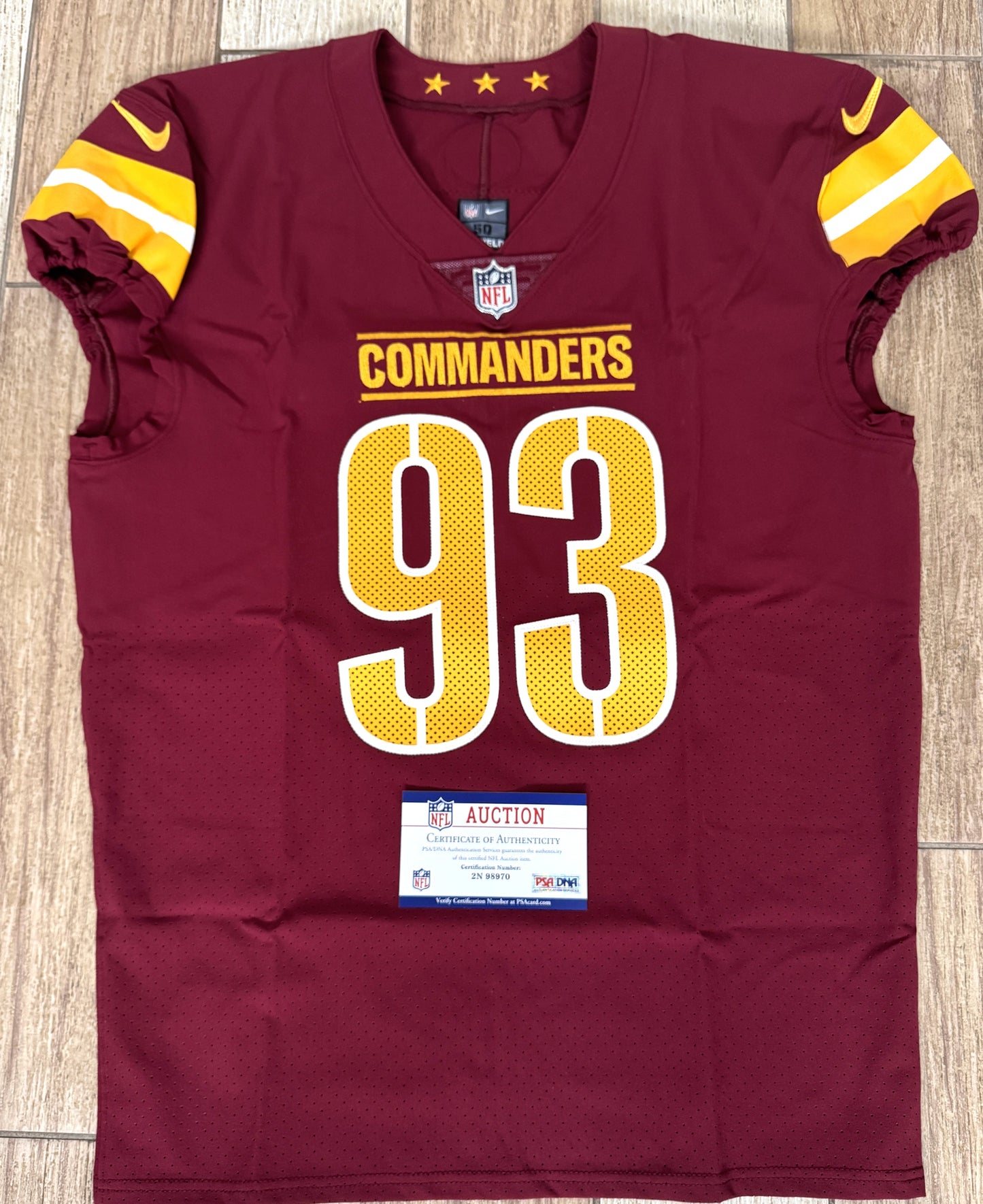 Jonathan Allen Hand-Signed Washington Commanders Authentic On-Field Nike NFL Jersey