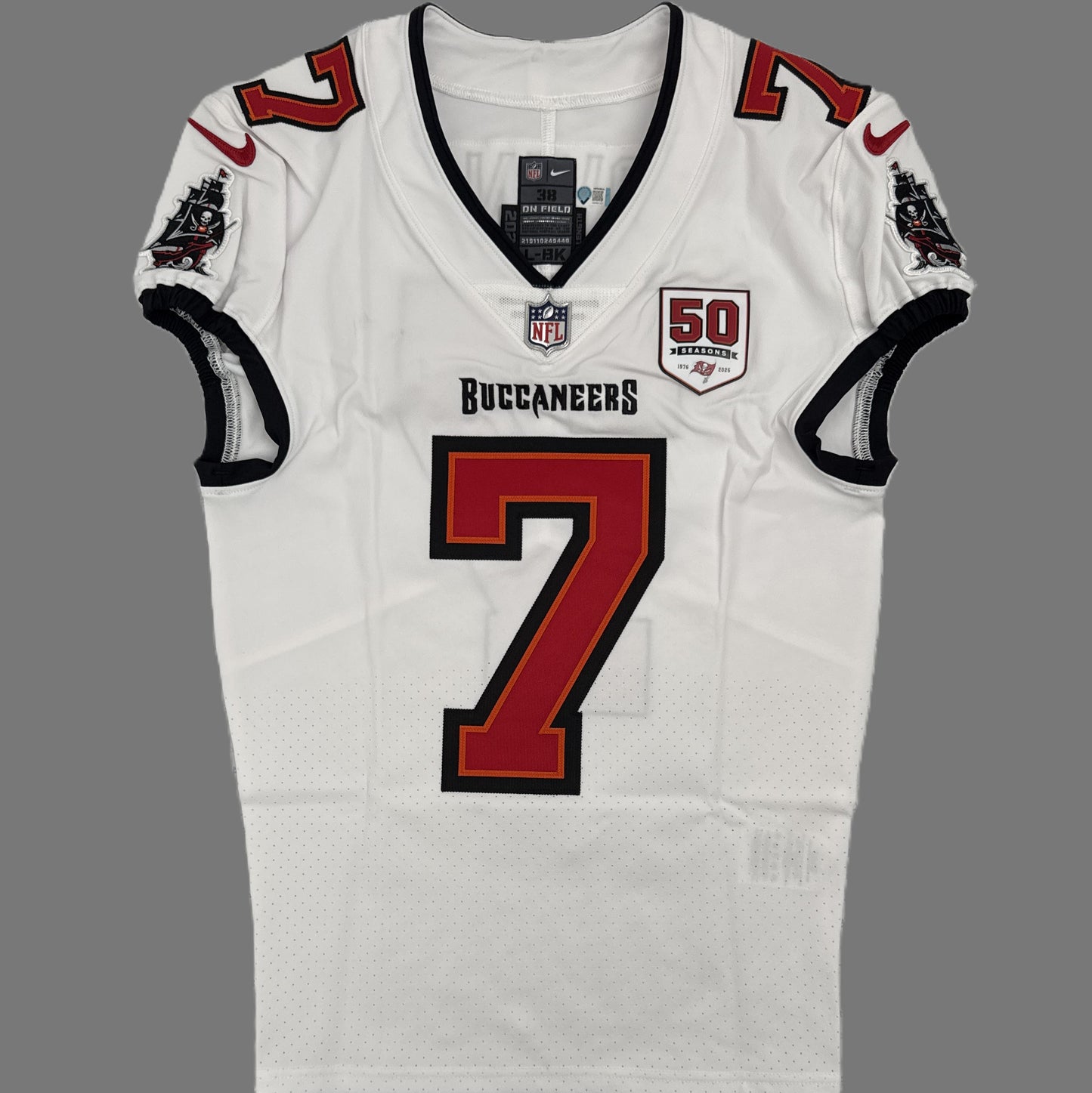 Bucky Irving TEAM-ISSUED💪Tampa Bay Buccaneers🏴‍☠️On-Field Nike NFL Jersey🎽