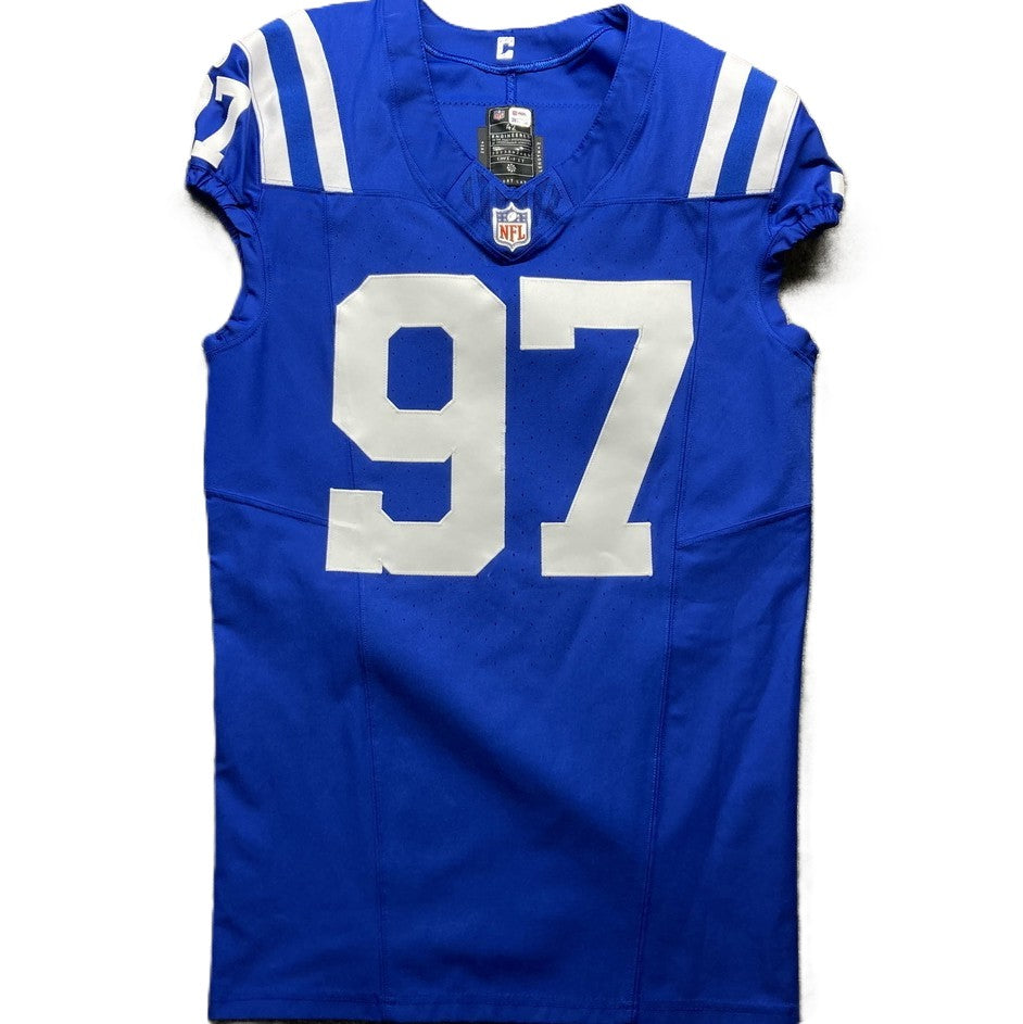 Laiatu Latu SIGNED GAME ISSUED 💪 Indianapolis Colts Nike NFL Jersey 👕 Also includes COA